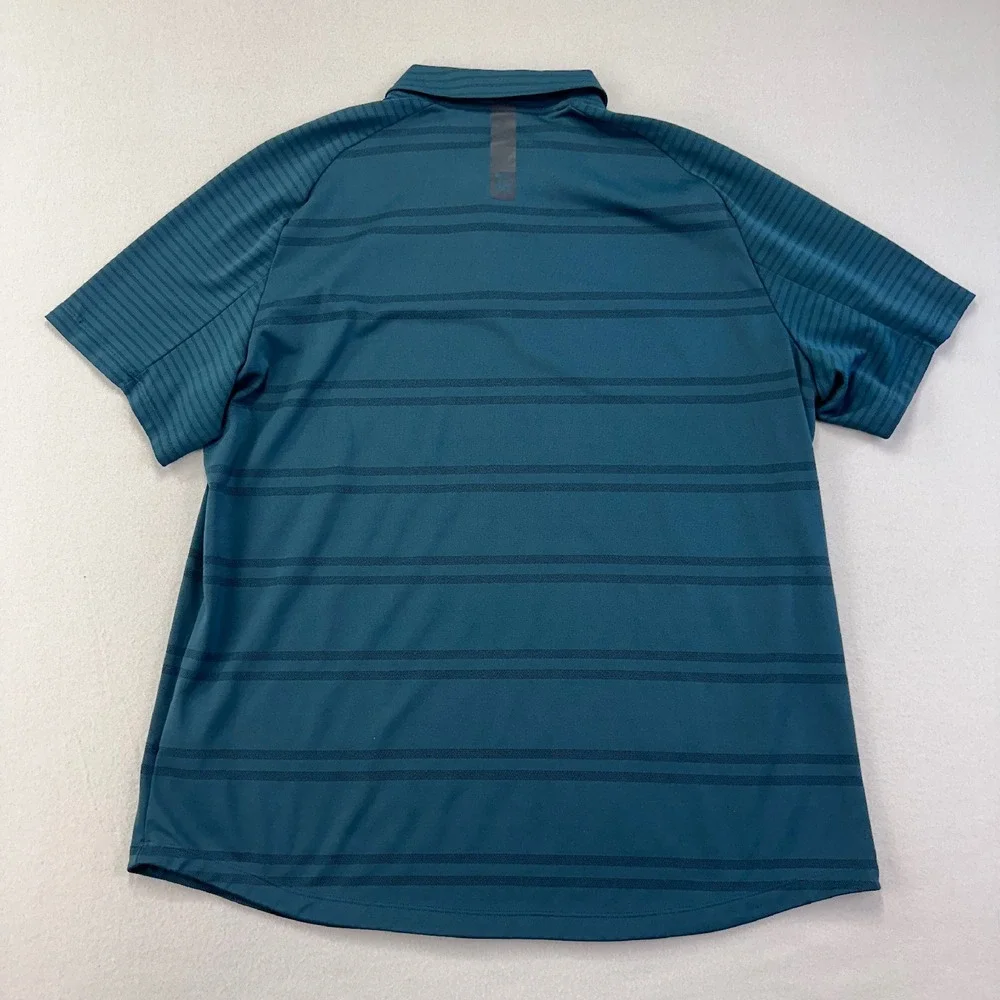 TIGER WOODS‎ Nike ZONAL COOLING Golf Polo Mens XL Dark Teal Performance Shirt